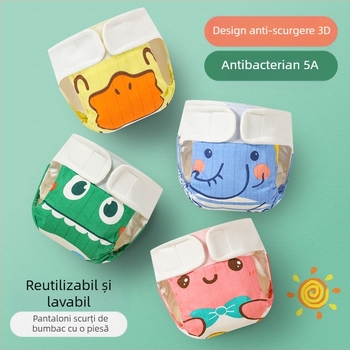 Scutece din tifon, bumbac, dintr-o singură bucată, lavabil, respirabil, inel de urină pentru bebeluși, patru anotimpuri, o generație de păr