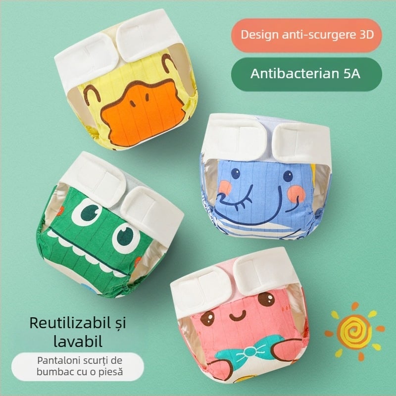 Scutece din tifon, bumbac, dintr-o singură bucată, lavabil, respirabil, inel de urină pentru bebeluși, patru anotimpuri, o generație de păr