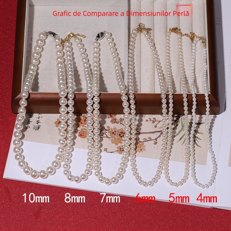 Colier cu perle naturale din scoici de mare adânc, en-gros, set de trei piese pentru femei, bijuterii, cadou de Ziua Mamei, cadou live