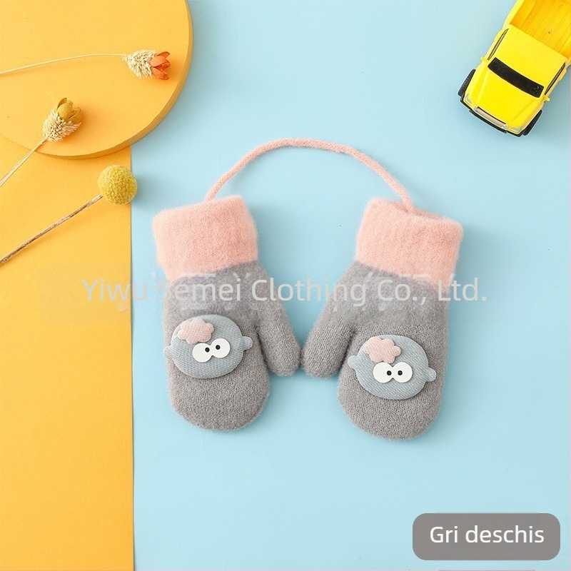 Mănuși pentru copii, mănuși tricotate, mănuși de lână, mănuși calde de toamnă și de iarnă, îngroșate, en-gros