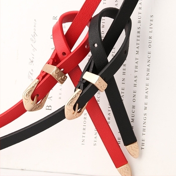 Curea la modă pentru femei, cu cataramă din aliaj, curea subțire pentru rochie, curea decorativă versatilă, imitație de piele, curea din trei piese în stil coreean