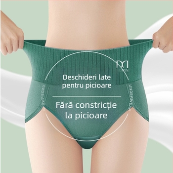 [Dropshipping în depozitul de peste mări] Lenjerie intimă pentru femei cu talie înaltă, culoare triunghiulară, cu control al abdomenului, Temu, în stil american local