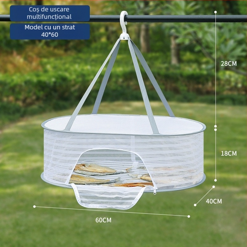 Plasă anti-fly pentru pește uscat, plasă pentru produse uscate, coș de uscare pentru balcon, coș de uscare pentru alimente, raft pentru alimente, coș de uscare pentru alimente