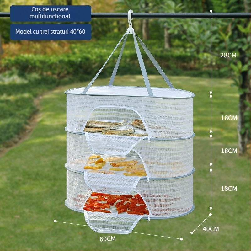 Plasă anti-fly pentru pește uscat, plasă pentru produse uscate, coș de uscare pentru balcon, coș de uscare pentru alimente, raft pentru alimente, coș de uscare pentru alimente