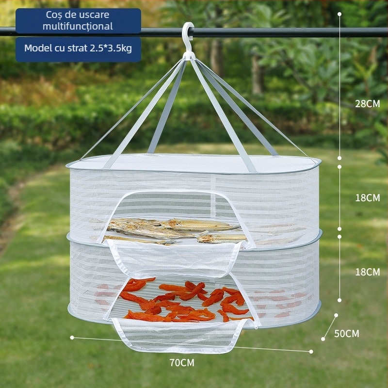 Plasă anti-fly pentru pește uscat, plasă pentru produse uscate, coș de uscare pentru balcon, coș de uscare pentru alimente, raft pentru alimente, coș de uscare pentru alimente