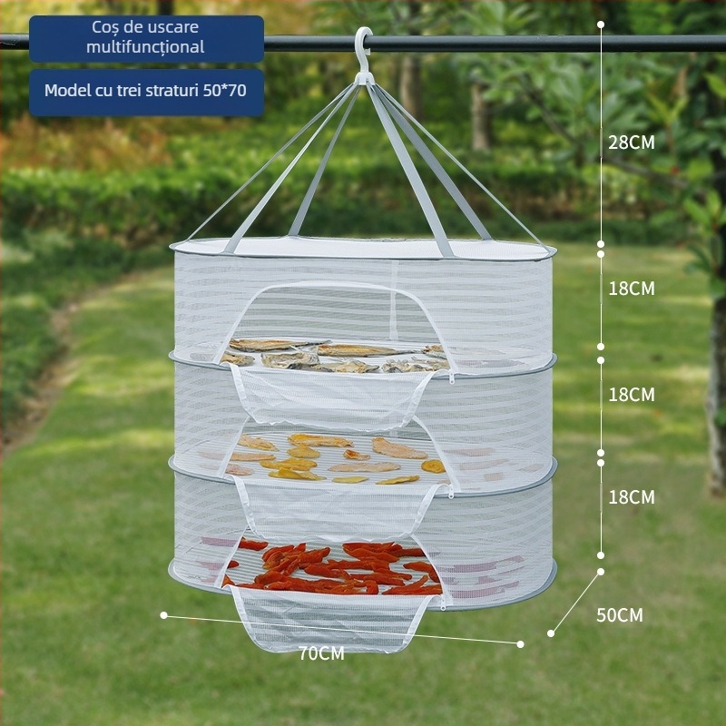 Plasă anti-fly pentru pește uscat, plasă pentru produse uscate, coș de uscare pentru balcon, coș de uscare pentru alimente, raft pentru alimente, coș de uscare pentru alimente