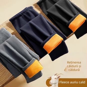 Pantaloni de iarnă pentru bărbați, îngroșați și căptușiți cu fleece, îngroșați, din bumbac și lână, Thunderpants, pantaloni de toamnă, pantaloni de căptușeală pentru bărbați, plus mărime