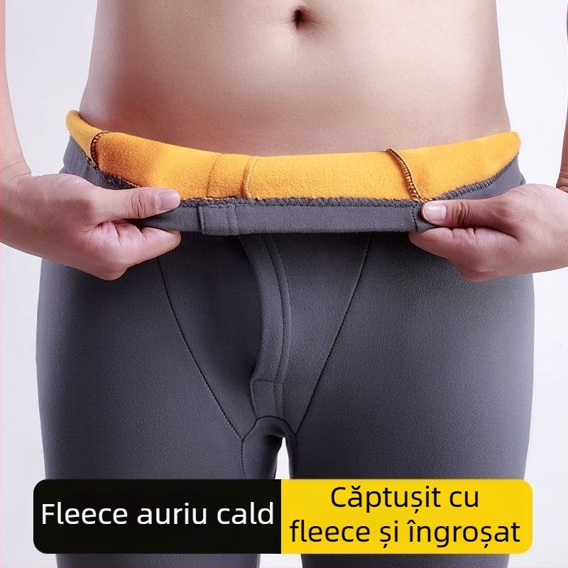 Pantaloni de iarnă pentru bărbați, îngroșați și căptușiți cu fleece, îngroșați, din bumbac și lână, Thunderpants, pantaloni de toamnă, pantaloni de căptușeală pentru bărbați, plus mărime