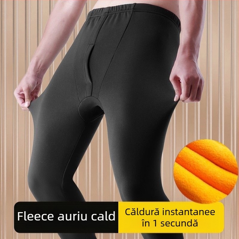 Pantaloni de iarnă pentru bărbați, îngroșați și căptușiți cu fleece, îngroșați, din bumbac și lână, Thunderpants, pantaloni de toamnă, pantaloni de căptușeală pentru bărbați, plus mărime