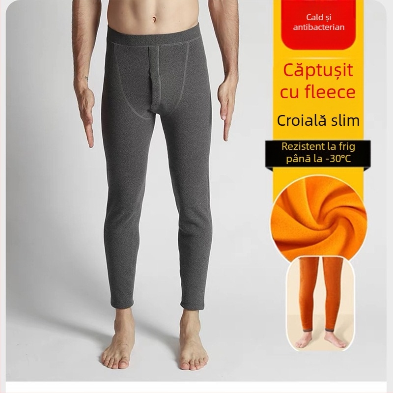 Pantaloni de iarnă pentru bărbați, îngroșați și căptușiți cu fleece, îngroșați, din bumbac și lână, Thunderpants, pantaloni de toamnă, pantaloni de căptușeală pentru bărbați, plus mărime