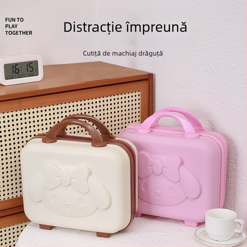 14 inch valiză pentru bărbați și femei pentru copii, model de desene animate, geantă de depozitare, cutie de suveniruri PP, geantă cosmetică de mare capacitate