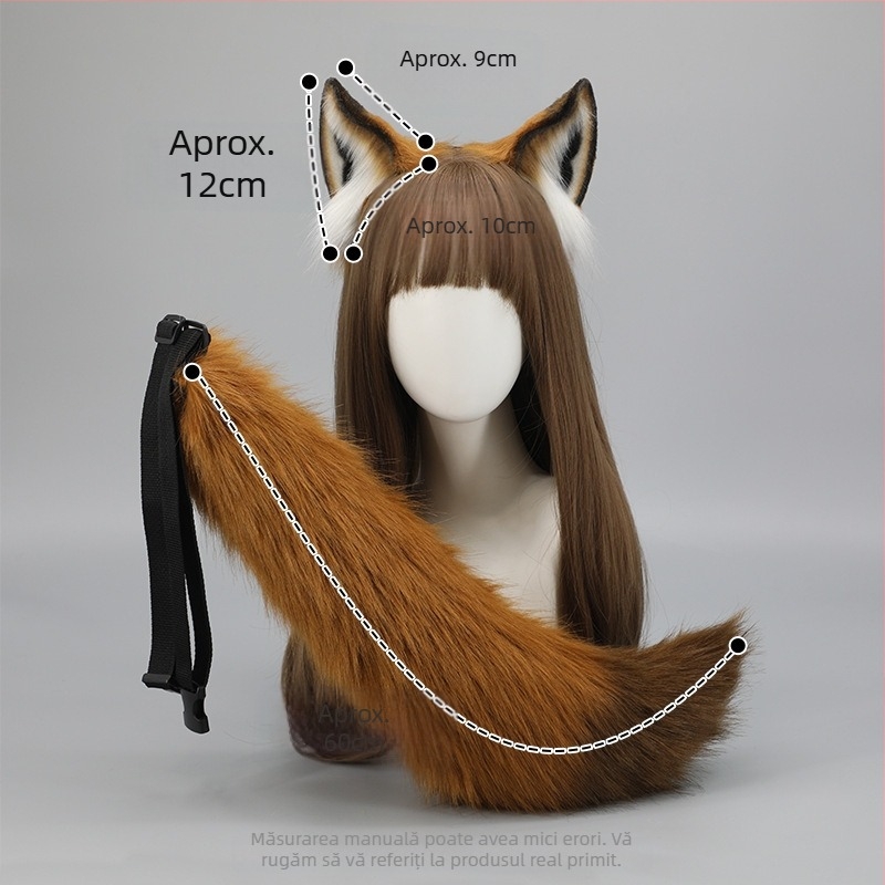 Fox Nick Headband cosplay Comic-Con recuzită bijuterii accesorii de păr drăguț plus bandă de susținere simulare bestie ureche accesorii de păr