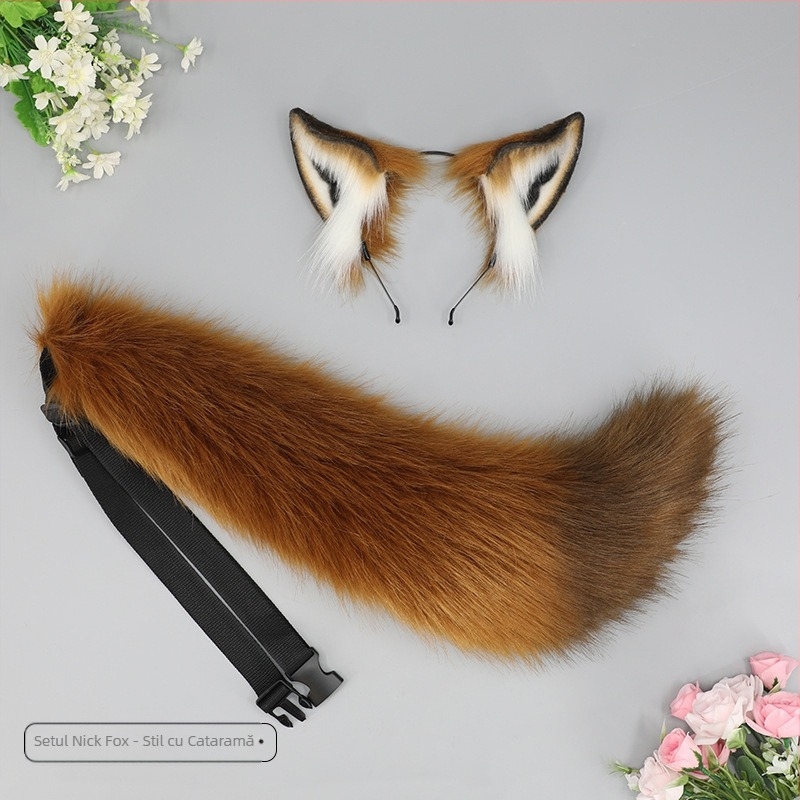 Fox Nick Headband cosplay Comic-Con recuzită bijuterii accesorii de păr drăguț plus bandă de susținere simulare bestie ureche accesorii de păr