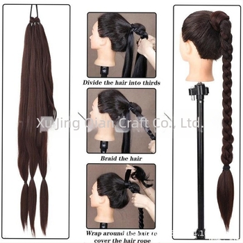 Împletitură transfrontalieră de coadă de cal, împletitură de împletitură Amazon, cea mai bine vândută împletitură cu trei fire, Ponyta împletită