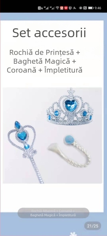 Fete prințesa Anna Frozen vară nouă Halloween ziua de naștere rochie costum Super Fairy frumos stil occidental