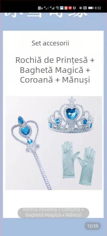 Fete prințesa Anna Frozen vară nouă Halloween ziua de naștere rochie costum Super Fairy frumos stil occidental