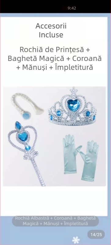 Fete prințesa Anna Frozen vară nouă Halloween ziua de naștere rochie costum Super Fairy frumos stil occidental