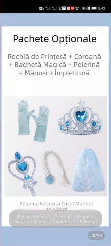Fete prințesa Anna Frozen vară nouă Halloween ziua de naștere rochie costum Super Fairy frumos stil occidental