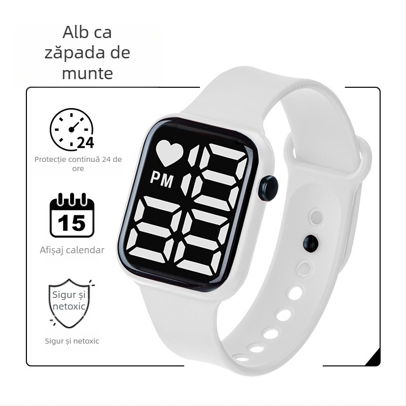 Ceas digital LED Y1 Export E-Commerce, vânzare excelentă, pentru băieți și fete, ceas digital luminos pentru copii, cadran mare impermeabil