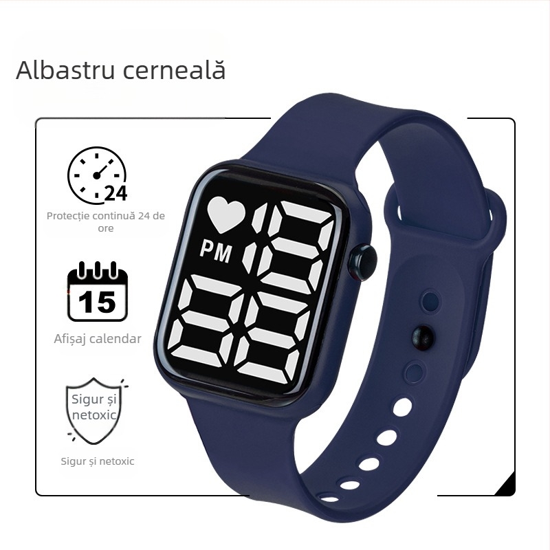 Ceas digital LED Y1 Export E-Commerce, vânzare excelentă, pentru băieți și fete, ceas digital luminos pentru copii, cadran mare impermeabil