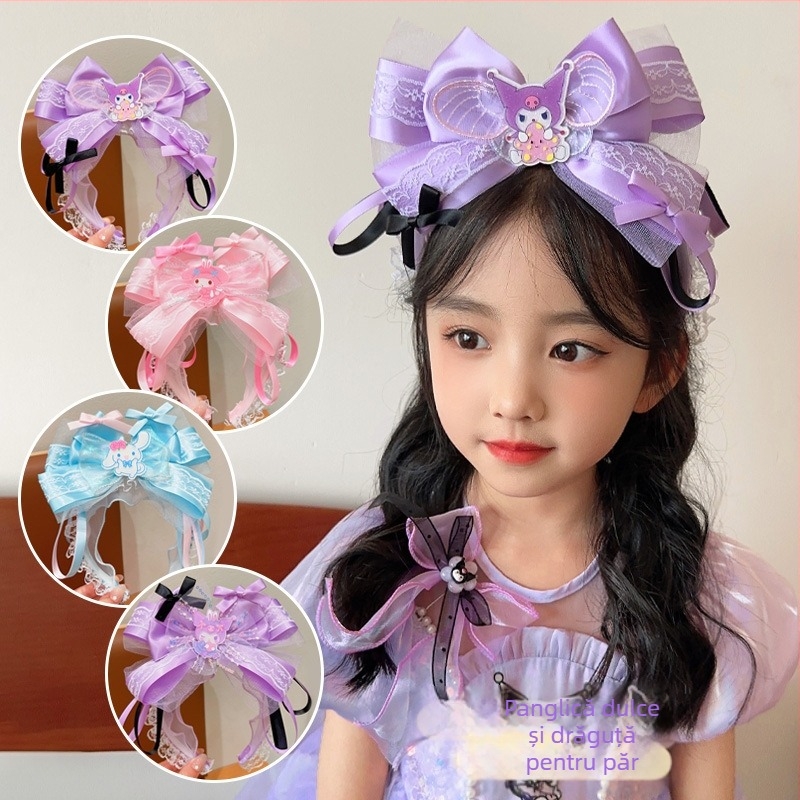 Copii Kulomi Hair Band pentru fete drăguț Sanrio Bow desen animat Bow fete rupt Hair Band accesorii de pălării