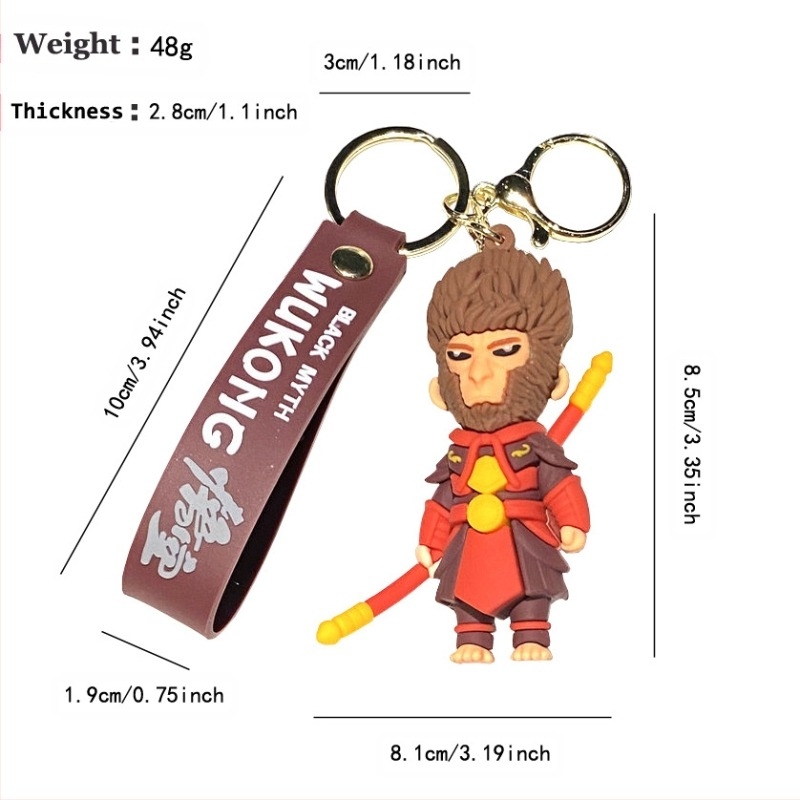 Desen animat negru mit Wukong breloc desen animat porc opt renunțat păpușă mașina breloc joc înconjurător mici cadouri en-gros