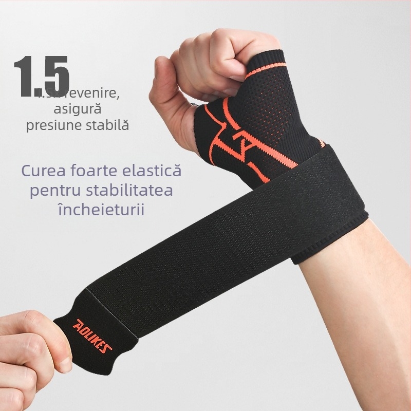 Protecții pentru încheieturi cu șireturi, protecții pentru palme extinse și presurizate pentru exerciții de fitness, protecții pentru încheieturi respirabile și calde, țesute cu material textil