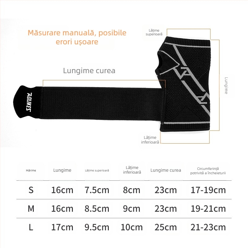Protecții pentru încheieturi cu șireturi, protecții pentru palme extinse și presurizate pentru exerciții de fitness, protecții pentru încheieturi respirabile și calde, țesute cu material textil