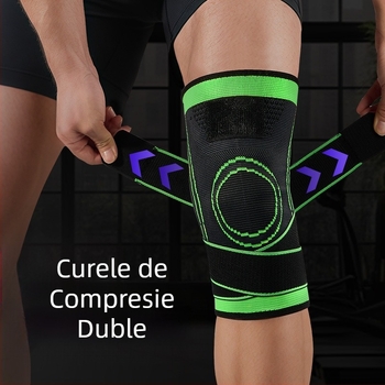 Genunchiere curea transfrontalieră sport vară coș fotbal fitness alergare subțire tricotate genunchiere husă înfășurare presurizată antiderapantă