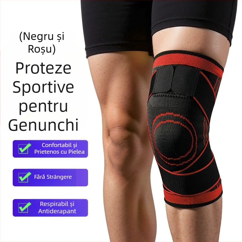 Genunchiere curea transfrontalieră sport vară coș fotbal fitness alergare subțire tricotate genunchiere husă înfășurare presurizată antiderapantă