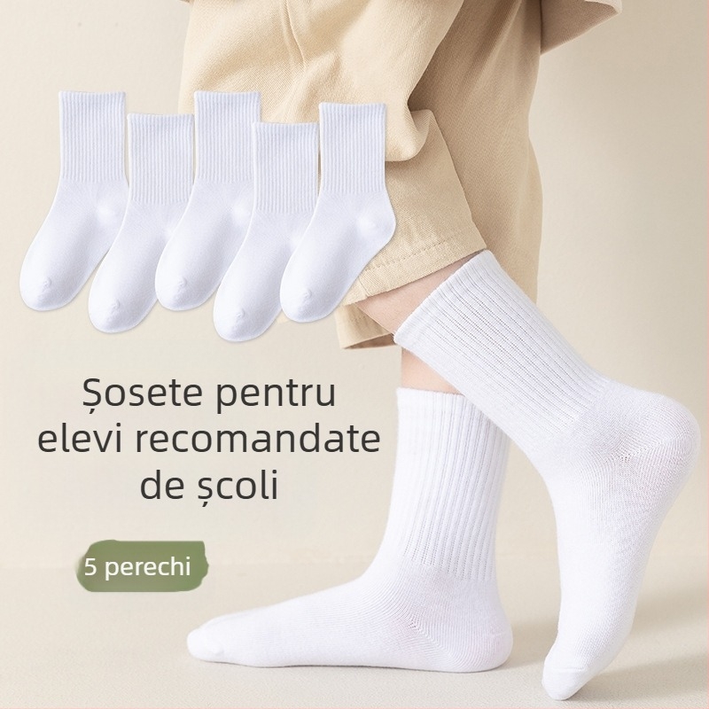 Șosete de toamnă și de iarnă pentru copii, până la jumătatea gambei, șosete la modă pentru copii, din bumbac pieptănat, absorbante de transpirație, șosete pentru studenți, șosete din bumbac, en-gros