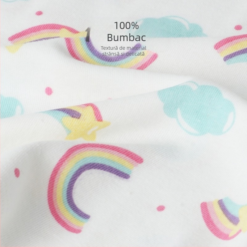 Camisola pentru fete, stil european și american, transfrontalieră, bumbac pur, mărime mică și mijlocie, pentru bebeluși, fete, desene animate, bumbac respirabil, îmbrăcăminte pentru copii, camisola