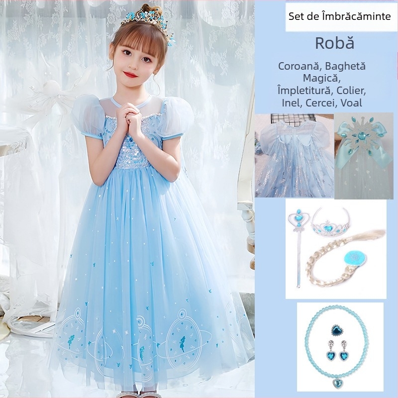 Rochie de vară elegantă, cu voal bufant, pentru fetițe, pentru copii, nou-venită, prințesa Aisha, rochie de seară
