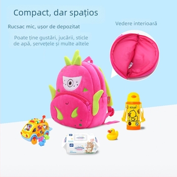 Rucsac cu legume și fructe, desene animate, rucsac pentru copii de pluș, pepene verde, avocado, rucsac pentru copii, rucsac en-gros