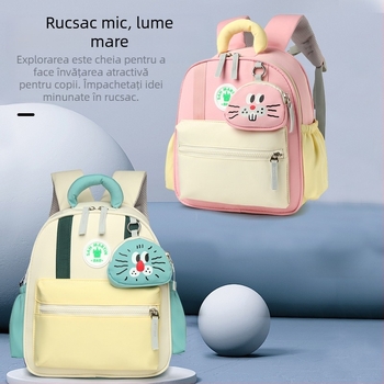 Ghiozdan ușor pentru grădiniță, la modă, cu potrivire a culorilor, în stil coreean, pentru copii, rucsac de călătorie cu desene animate drăguț pentru băieți și fete