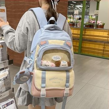 Nou desen animat pentru copii rucsac mic proaspăt drăguț capacitate mare student umăr geantă pentru a merge la clasă student geantă