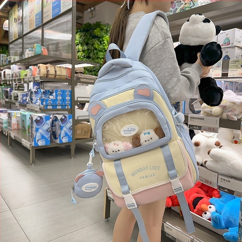 Nou desen animat pentru copii rucsac mic proaspăt drăguț capacitate mare student umăr geantă pentru a merge la clasă student geantă