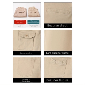 Pantaloni de școală kaki pentru copii, pantaloni casual pentru băieți și fete, pantaloni elastici de primăvară și toamnă, pantaloni cu talie elastică pentru fete