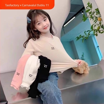 2025 Nou Tricou de bază pentru copii fete toamna și iarna cu guler semi-înalt Top din catifea îngroșată tricou interior pentru copii de vârstă medie și mare