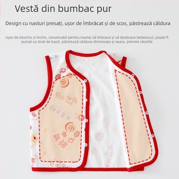 Vestă pentru bebeluși, clasa A, îmbrăcăminte de exterior, primăvară și toamnă, vestă pentru bebeluși din bumbac pur, pentru ieșiri în toamnă