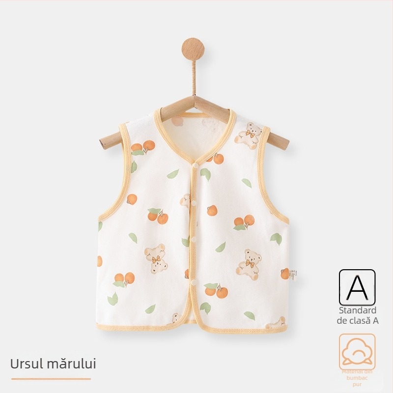 Vestă pentru bebeluși, clasa A, îmbrăcăminte de exterior, primăvară și toamnă, vestă pentru bebeluși din bumbac pur, pentru ieșiri în toamnă