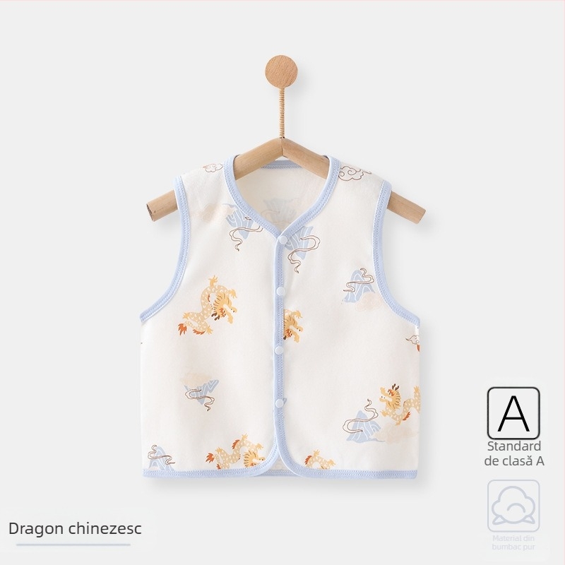 Vestă pentru bebeluși, clasa A, îmbrăcăminte de exterior, primăvară și toamnă, vestă pentru bebeluși din bumbac pur, pentru ieșiri în toamnă