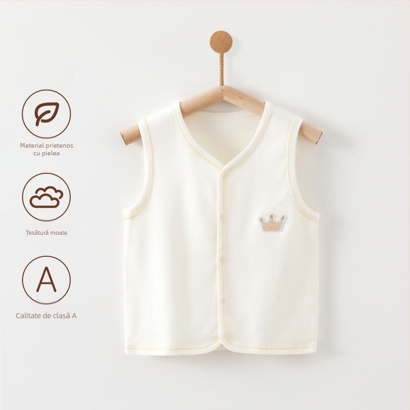 Vestă pentru bebeluși, clasa A, îmbrăcăminte de exterior, primăvară și toamnă, vestă pentru bebeluși din bumbac pur, pentru ieșiri în toamnă