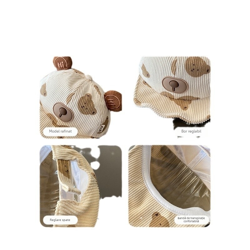 Căciulă pentru bebeluși toamna și iarna drăguță super drăguță șapcă pentru bebeluși rezistentă la vânt caldă și moale streașină pentru bebeluși șapcă de baseball toamna