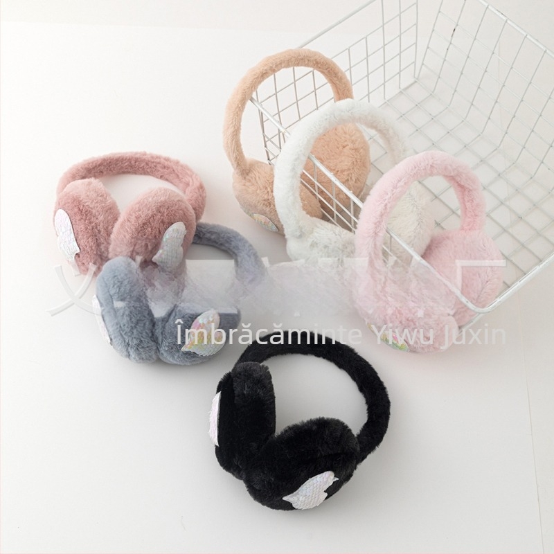 Drăguț cald plush love earmuffs iarna studenți ciclism cald rezistent la vânt frig-rezistent anti-îngheț ureche protecție ureche cald ureche capac