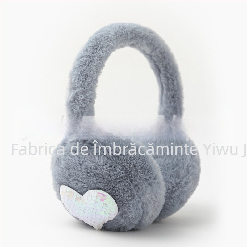 Drăguț cald plush love earmuffs iarna studenți ciclism cald rezistent la vânt frig-rezistent anti-îngheț ureche protecție ureche cald ureche capac