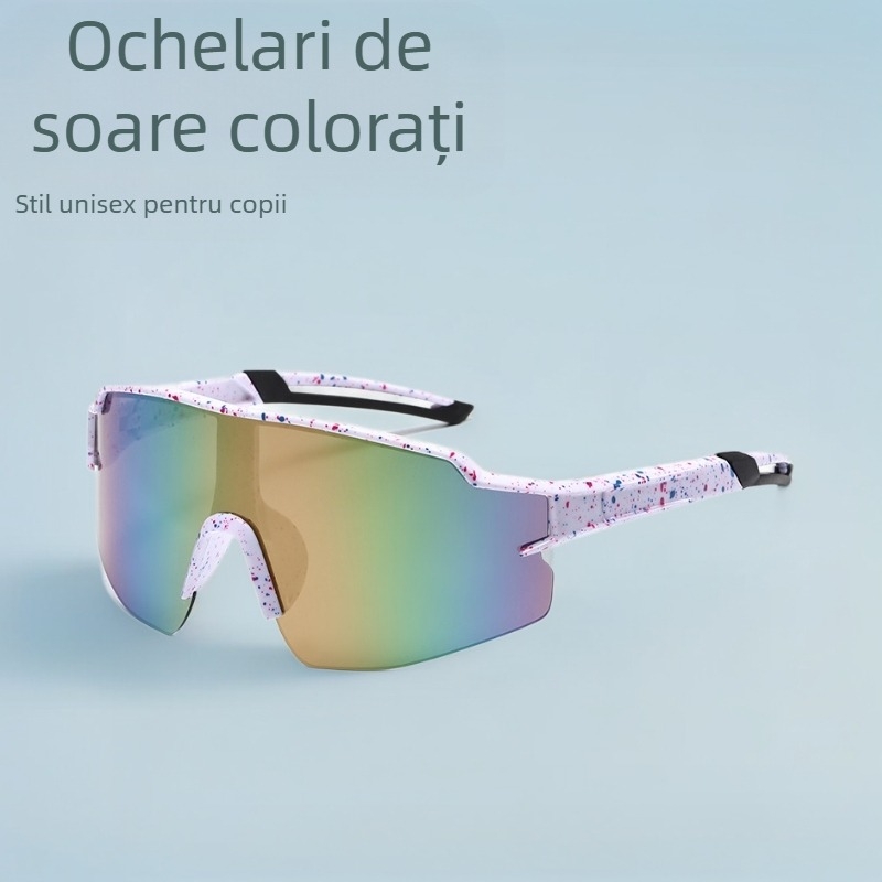 Ochelari de soare pentru copii, cu graffiti transfrontalieri, pentru exterior, pentru băieți și fete, ochelari de soare colorați, ochelari sport pentru ciclism, 3322