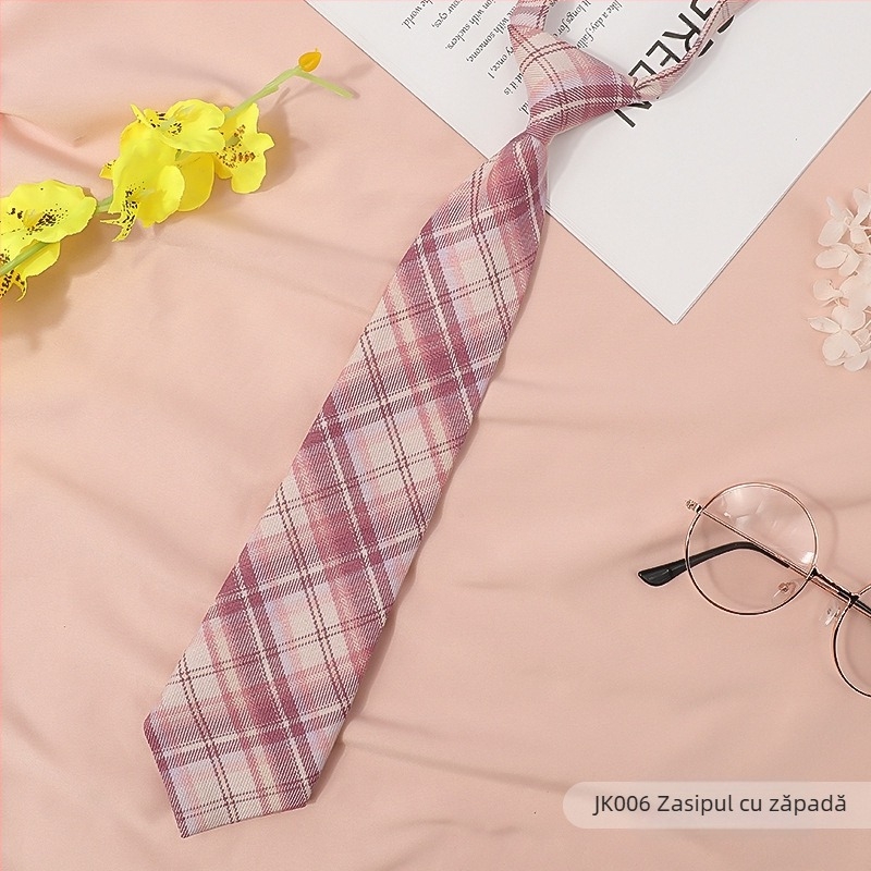 Stil japonez în carouri negru papion guler șir femei guler flori stil colegiu panglică JK arc cămașă costum de marinar