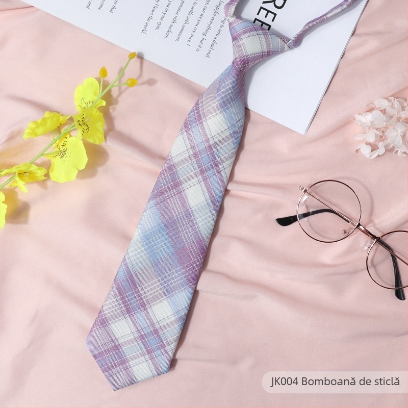 Stil japonez în carouri negru papion guler șir femei guler flori stil colegiu panglică JK arc cămașă costum de marinar