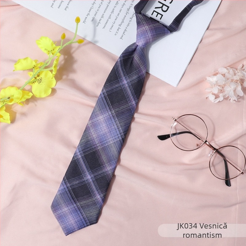 Stil japonez în carouri negru papion guler șir femei guler flori stil colegiu panglică JK arc cămașă costum de marinar